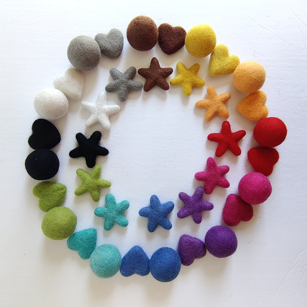 Montessori Kit - BALLS, HEARTS AND STARS