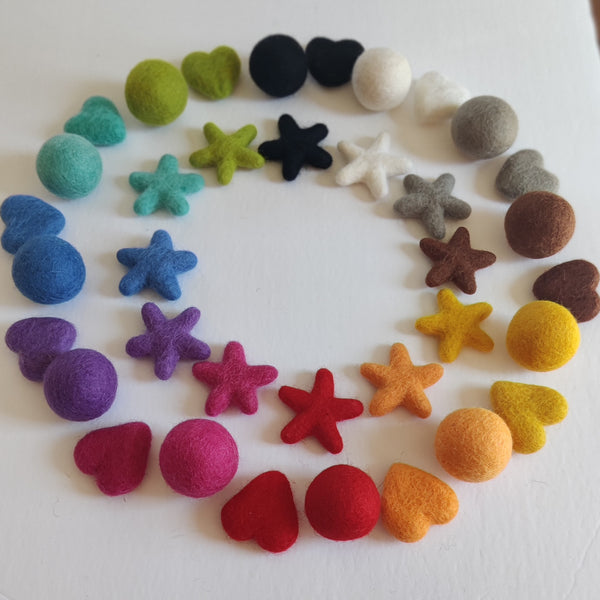 Montessori Kit - BALLS, HEARTS AND STARS